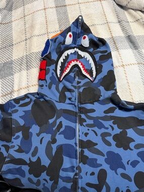 Bape blue full zip size M
